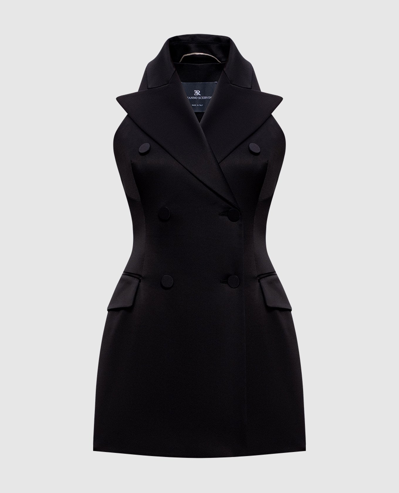 

Black double-breasted silk jacket dress Ermanno Scervino