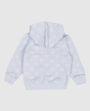 Dolce&Gabbana Children's blue sports jacket with DG logo print L1JWJPHS7LL