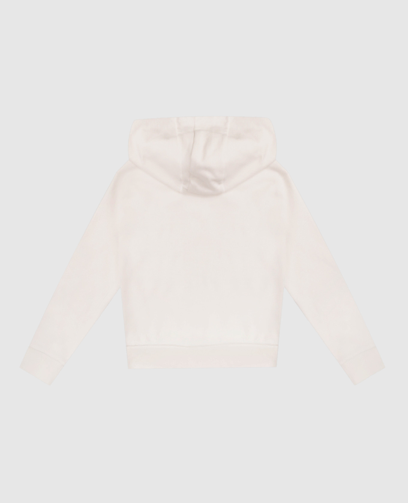 Children's white hoodie with logo print Moncler ENFANT 2