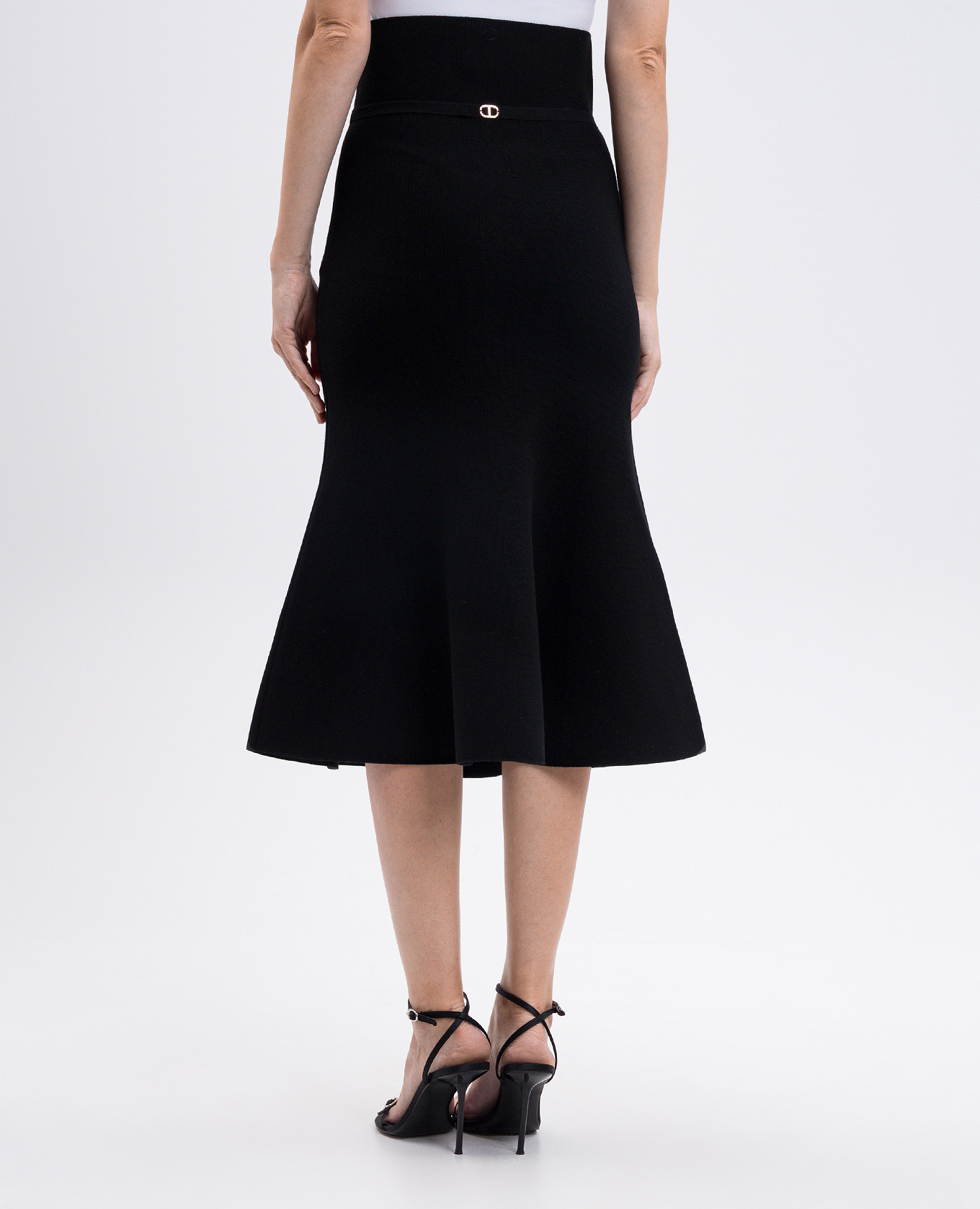 

Black midi skirt with logo Twinset