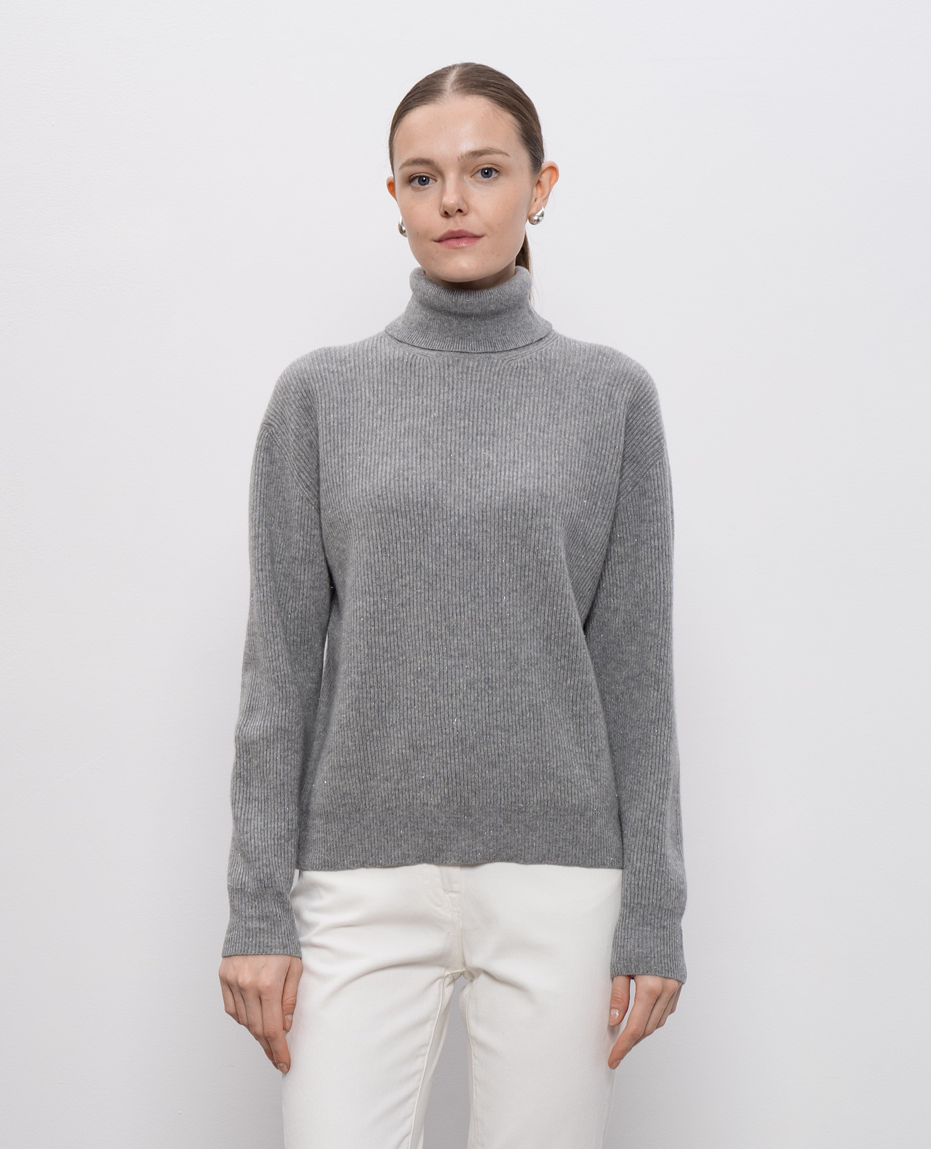 

Gray sweater with wool and silk Peserico, Grey