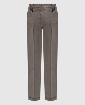 Max & Co ADORNI khaki trousers with lapels ADORNI