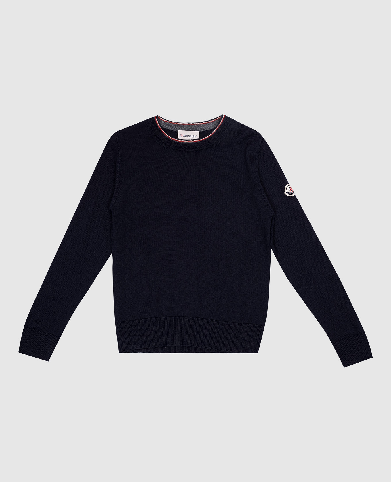 

Children's blue wool sweater with logo patch Moncler ENFANT, Синий