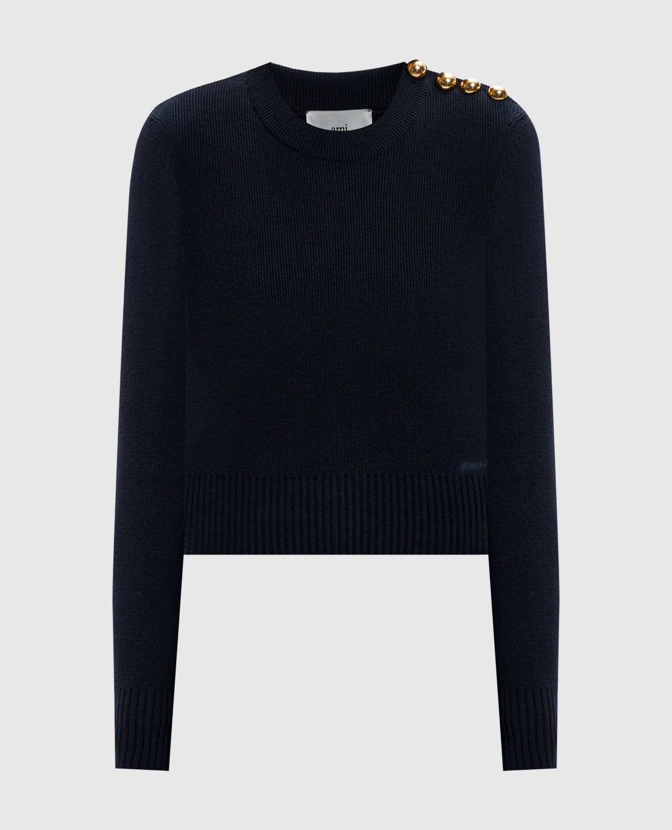 

Blue jumper with wool Ami Paris