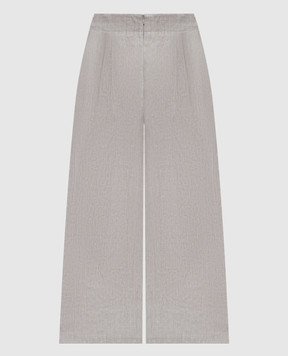 Intoca Gray linen culottes 251WASHLINTRS1104