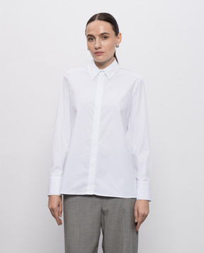 Peserico White shirt with a monil chain S0670108924