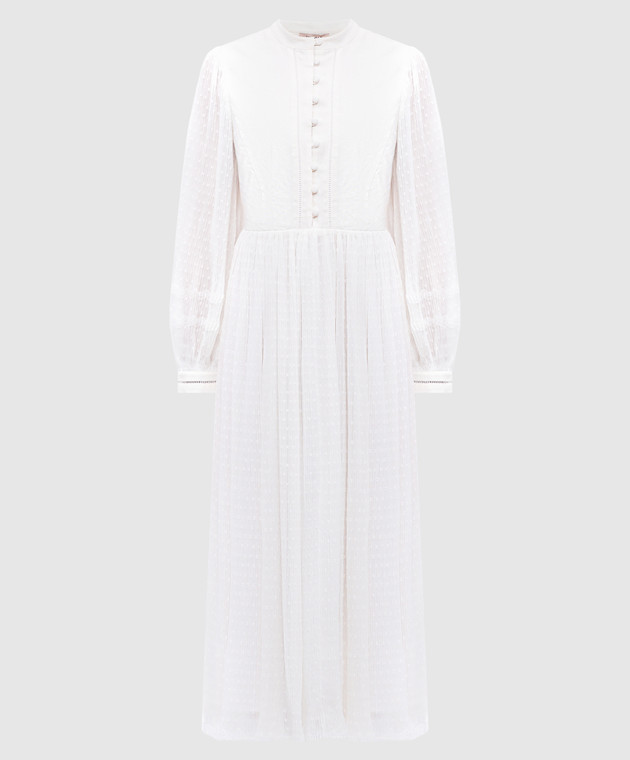 knee length dresses for ladies Twinset Short Linen Blend Dress With Embroidery – Très Chic main image 0