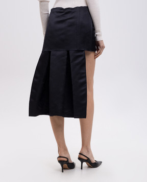 Prada Black silk mini skirt P101UG393