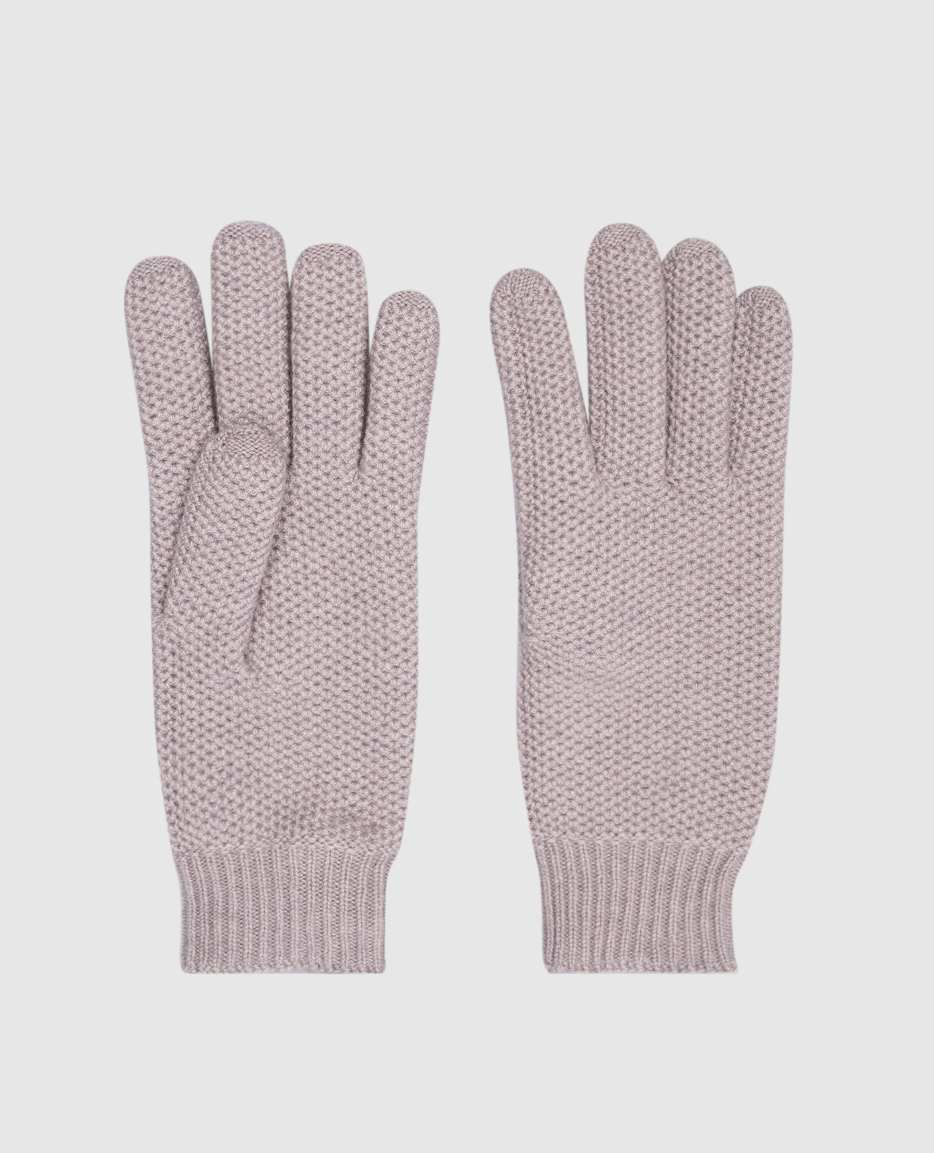 

Gray gloves made of cashmere in a woven pattern Enrico Mandelli, Grey