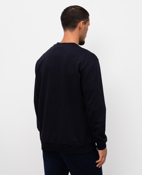 Brunello Cucinelli Blue sweatshirt with monogram logo print MW8633380G