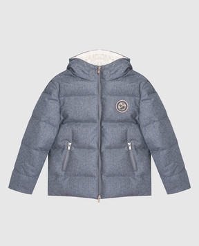 Brunello Cucinelli Children's blue wool down jacket B038PJ334A