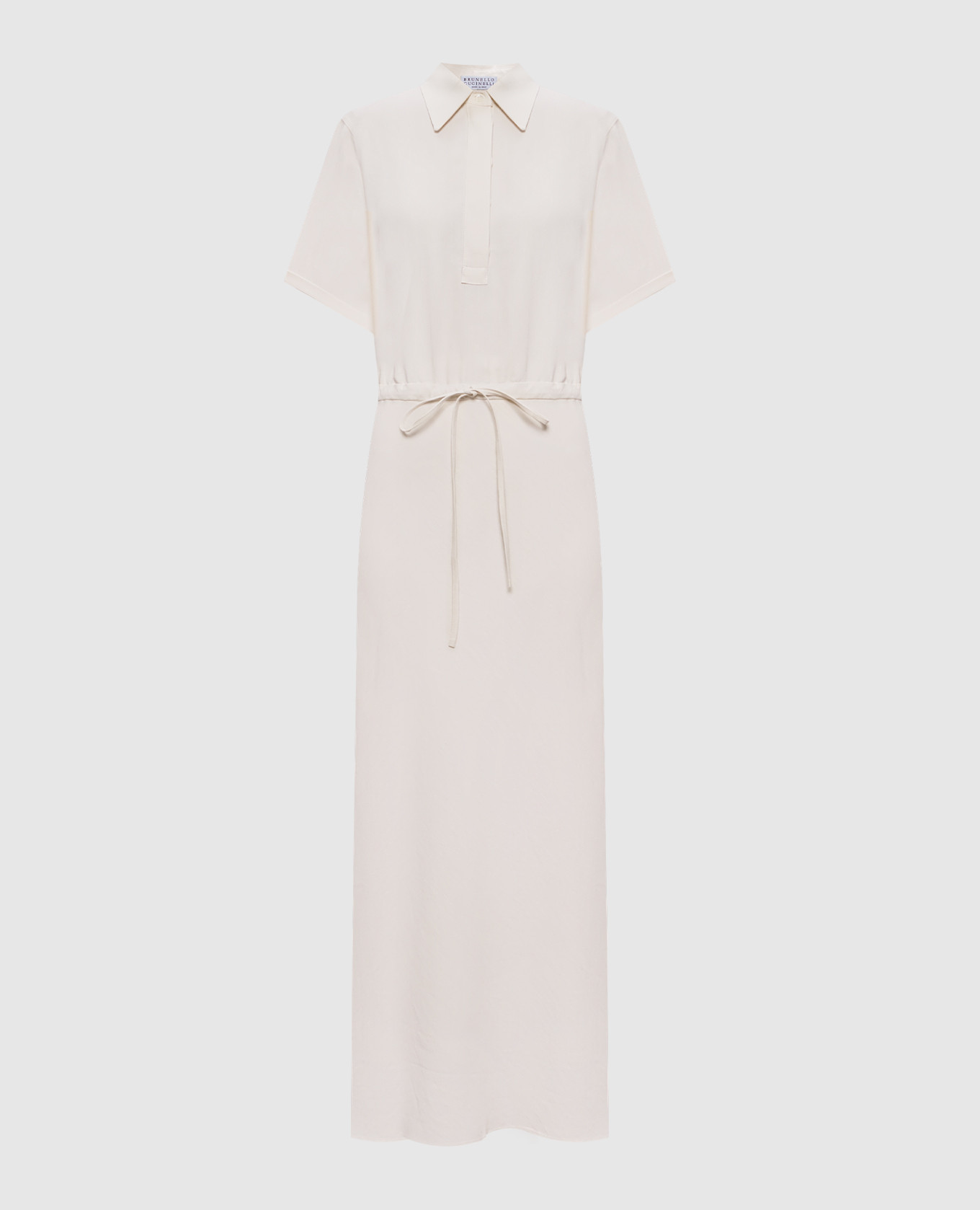

Beige maxi dress with linen Brunello Cucinelli