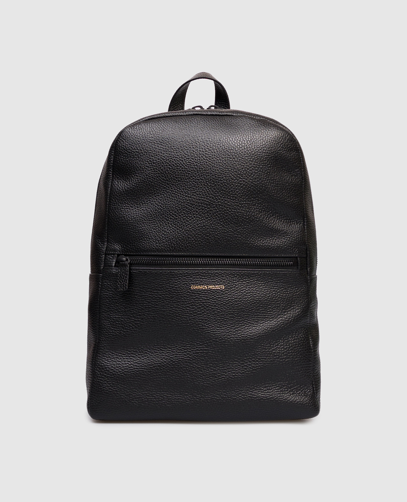 

Black leather backpack with logo print Common Project