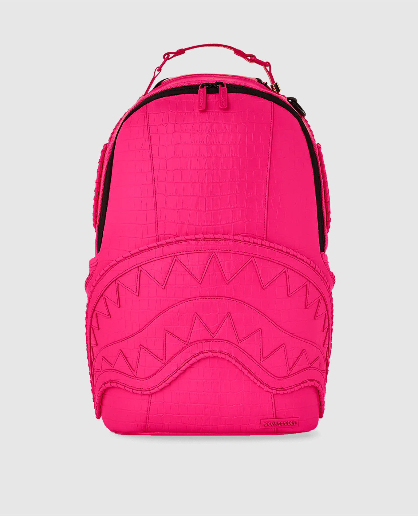 Dlxsv children's pink backpack with embossed reptile skin sprayground