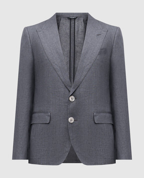 Dolce&Gabbana Grey Sicilia linen jacket G2QS6TFU4MF
