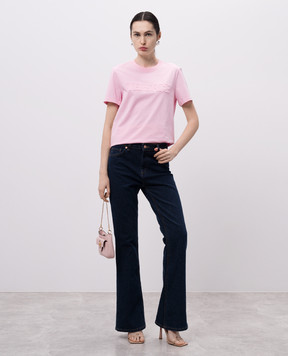 Versace Pink T-shirt with logo patch 10189811A13616