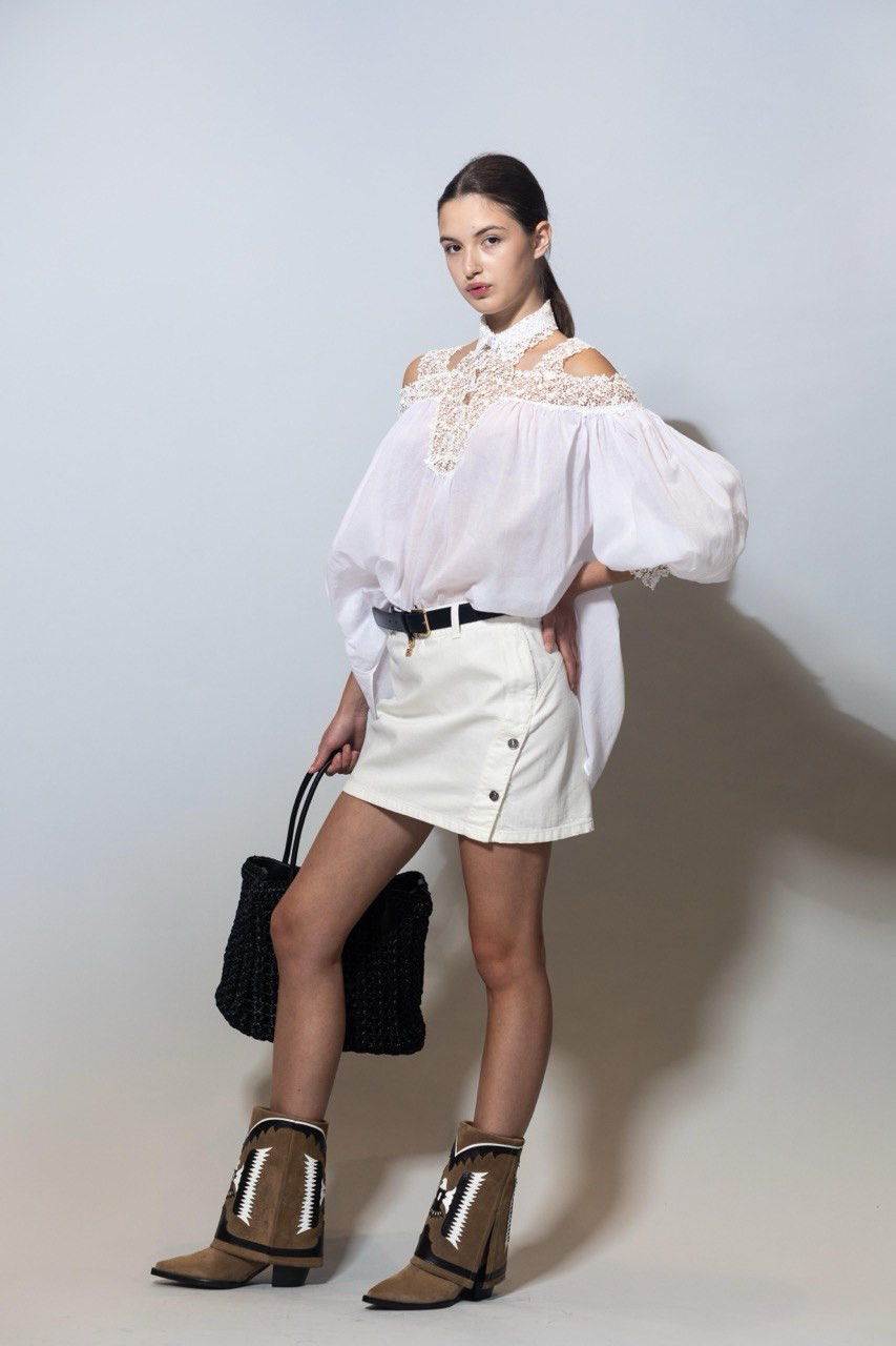 

White blouse with lace Ermanno Scervino
