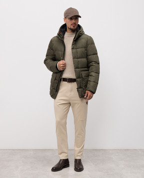 Altatensione Beige pants with logo patch 02535P0055
