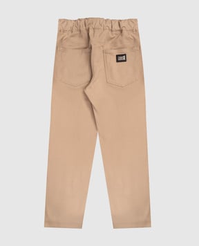 Dolce&Gabbana Children's beige pants with logo L45P01FUFMZ812+