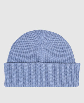 Givenchy Blue wool and cashmere cap with 4G logo emblem GWCAPPU7756