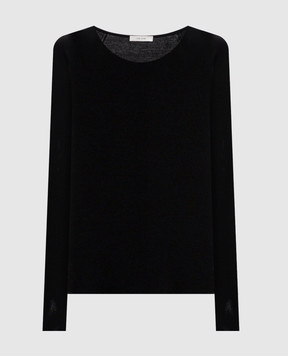 The Row Black Imo silk jumper 8556Y136