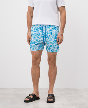 Vilebrequin Blue Iced Turtles printed swim shorts MAHBJ303