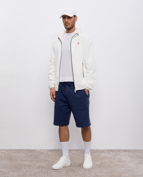 Brunello Cucinelli White T-shirt with logo emblem MW8641310F