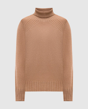 Twinset Brown wool and cashmere sweater with lurex 252TP3582