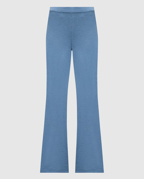 Gabriela Hearst Ornston blue cashmere flared pants 1249749A090