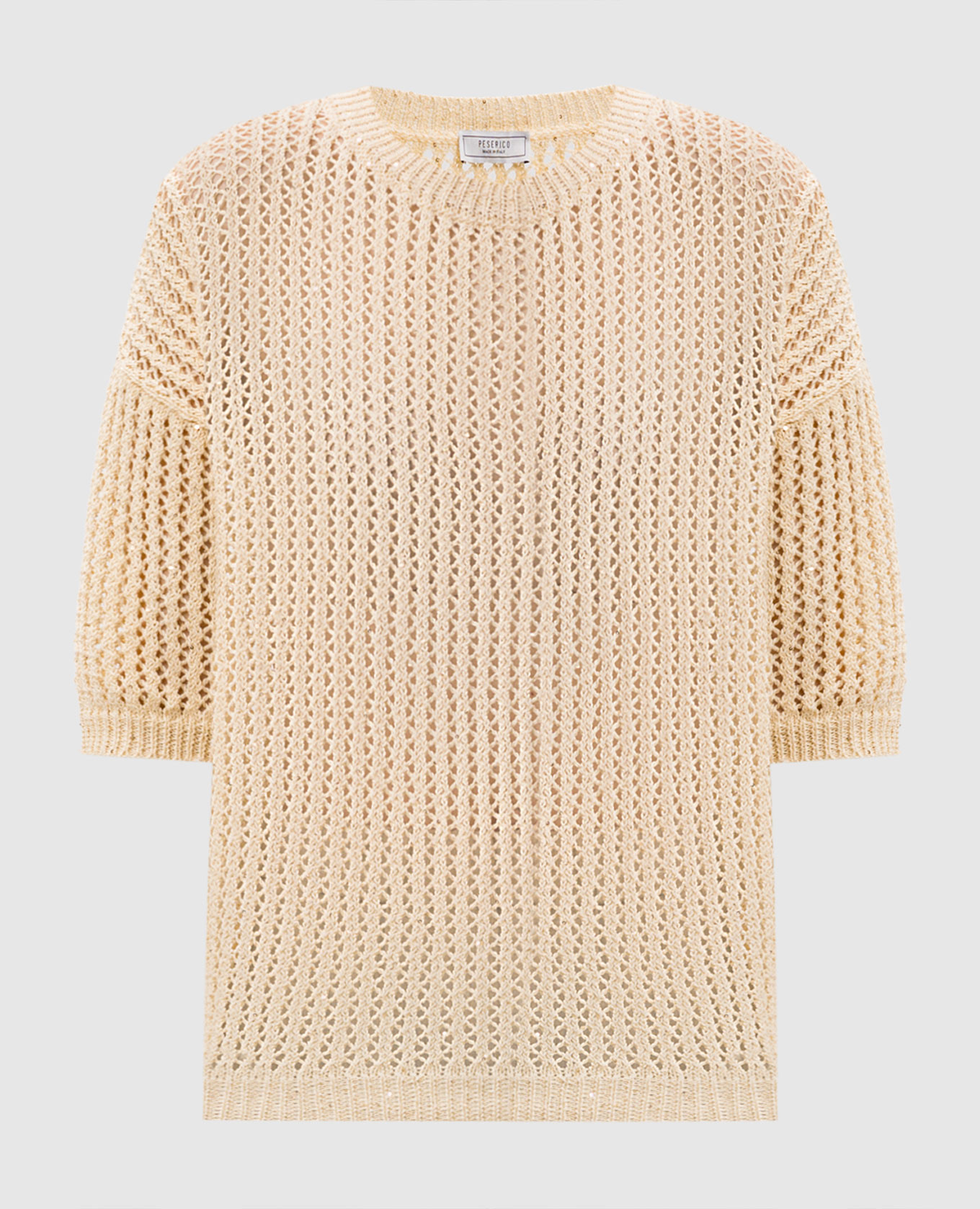

Yellow openwork jumper with sequins Peserico
