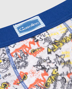 RiminiVeste Children's blue Gasolino boxer briefs with print U3518