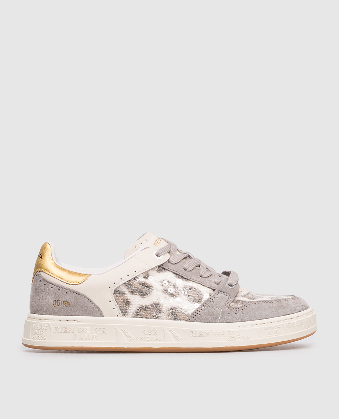 QUINND grey animal print combination sneakers Premiata