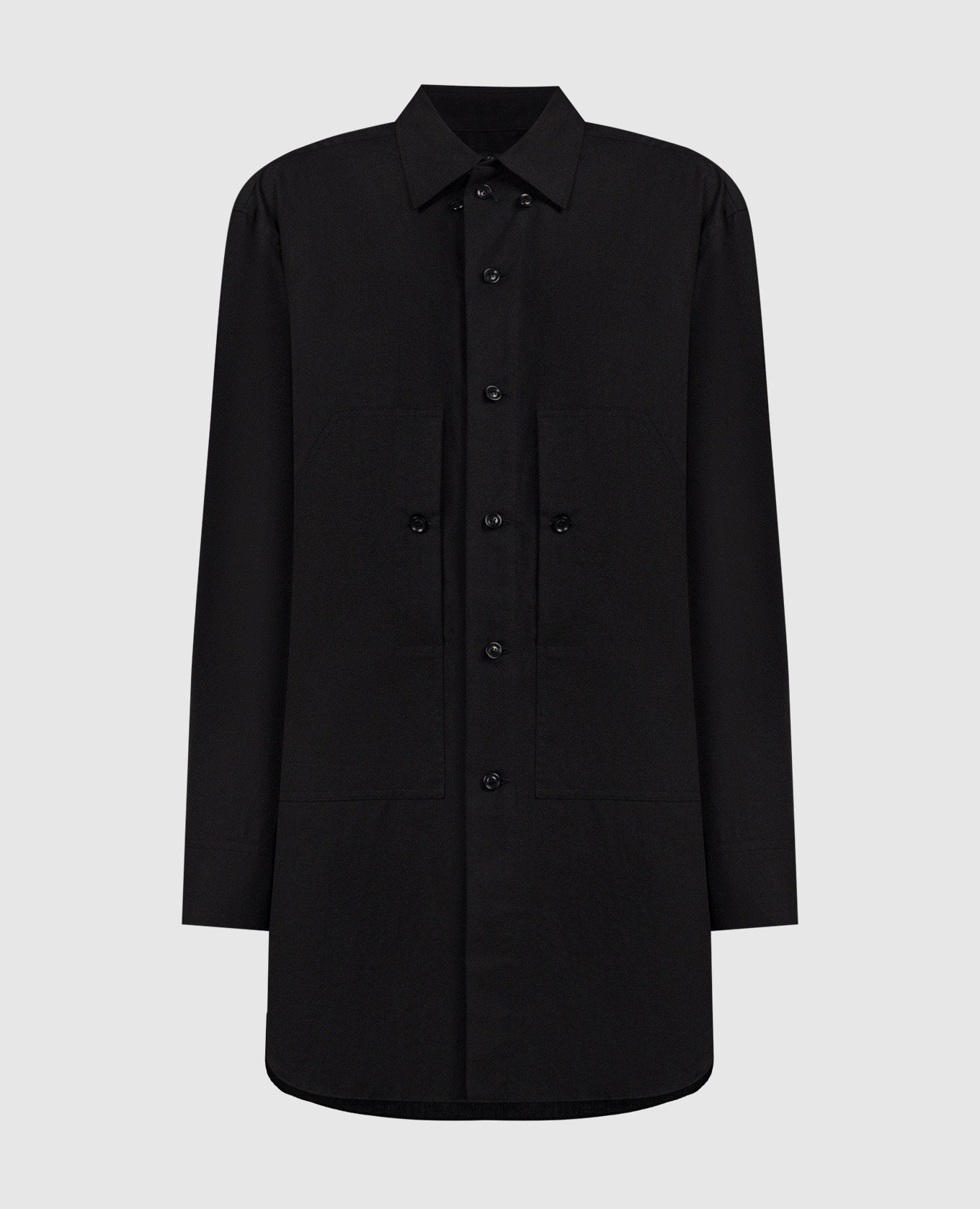 Black shirt with linen y`s yamamoto