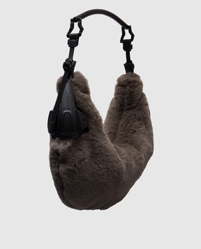 Innerraum Gray hobo bag with textured elements HM3WGFFRAKT