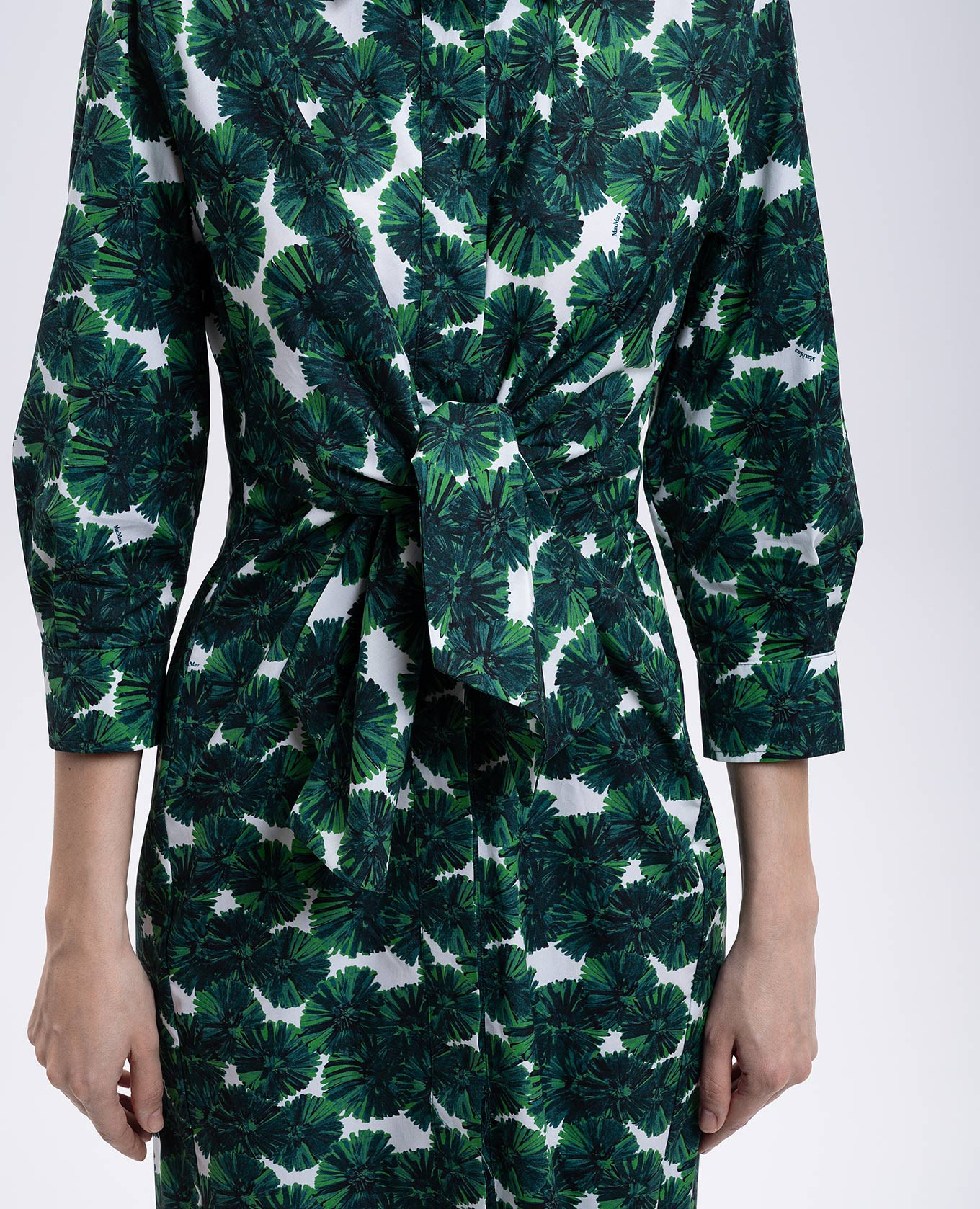 Green MAREMMA shirt dress with floral print Max Mara 5