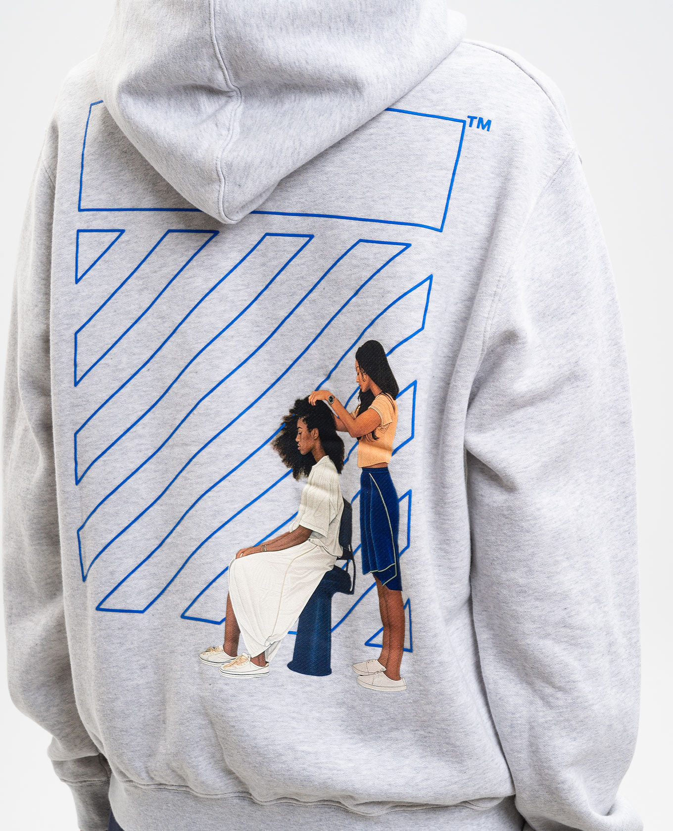 

Barber Shop grey melange hoodie Off-White