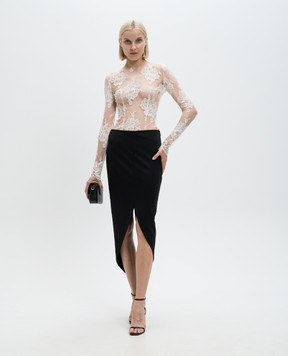 Del Core Black skirt of asymmetrical cut S000972T0840