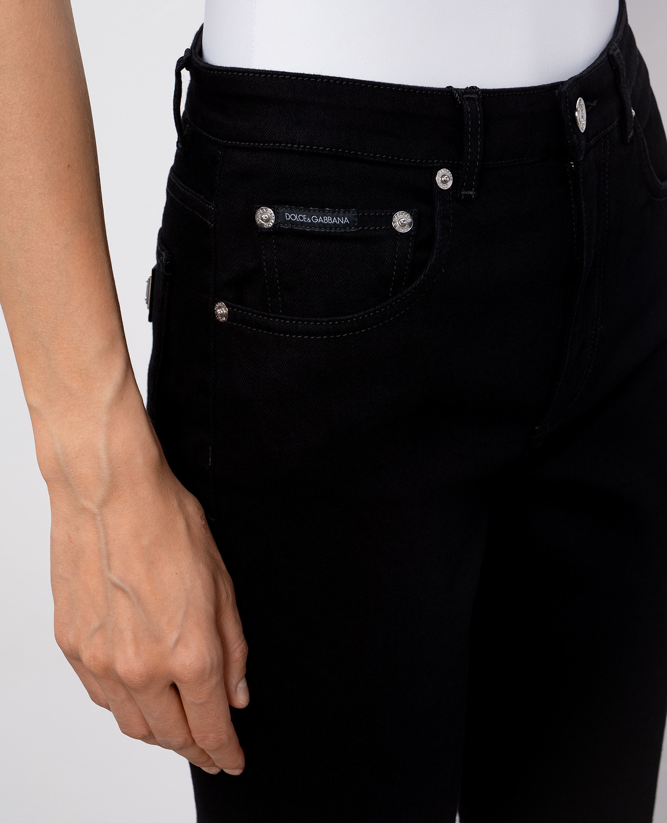 

Black pants with logo patch Dolce&Gabbana
