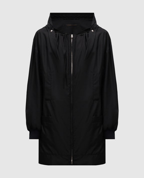 Agnona Black silk jacket U4054H314OX