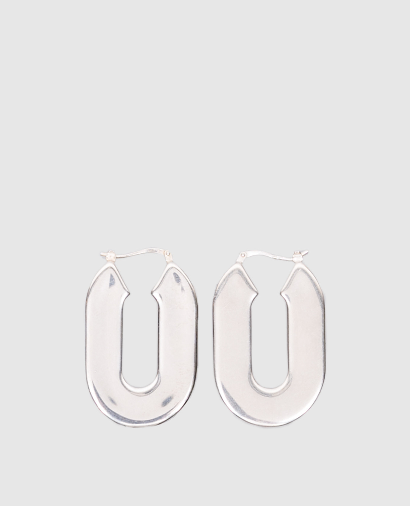 

Silver earrings with logo engraving Jil Sander