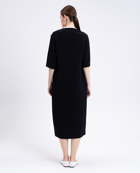The Row Sayuri black midi dress 9047W1275
