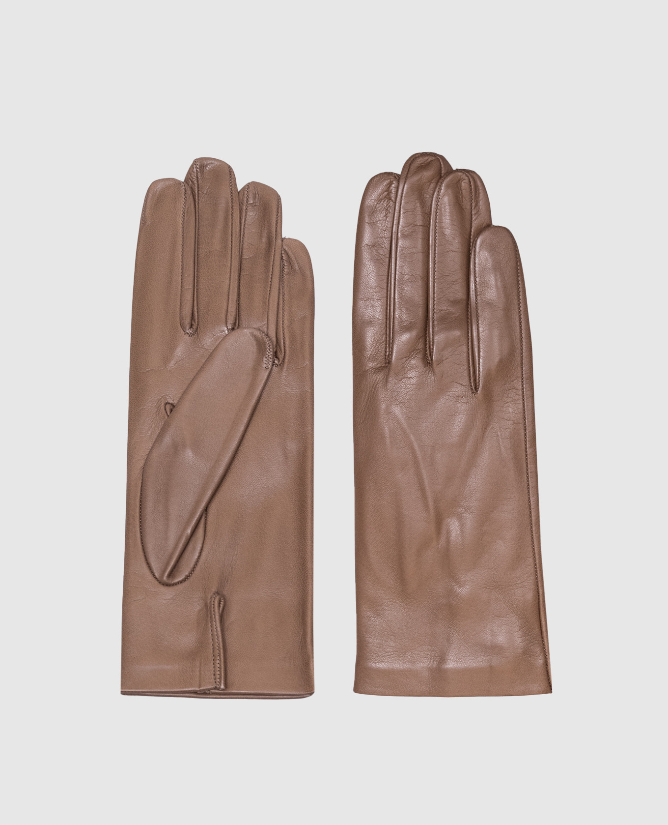 

Brown leather gloves Sermoneta Gloves