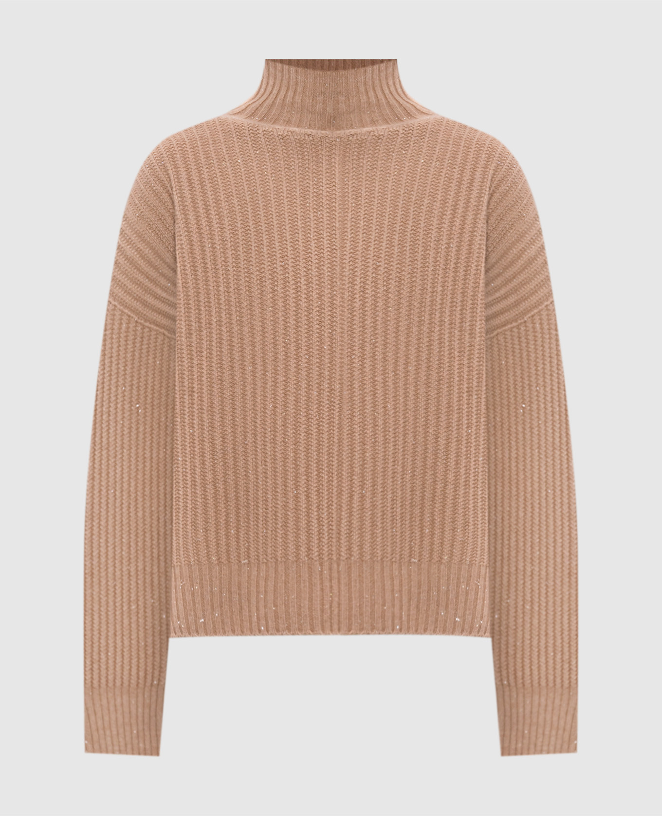

Brown sweater with wool, silk and cashmere with lurex Peserico