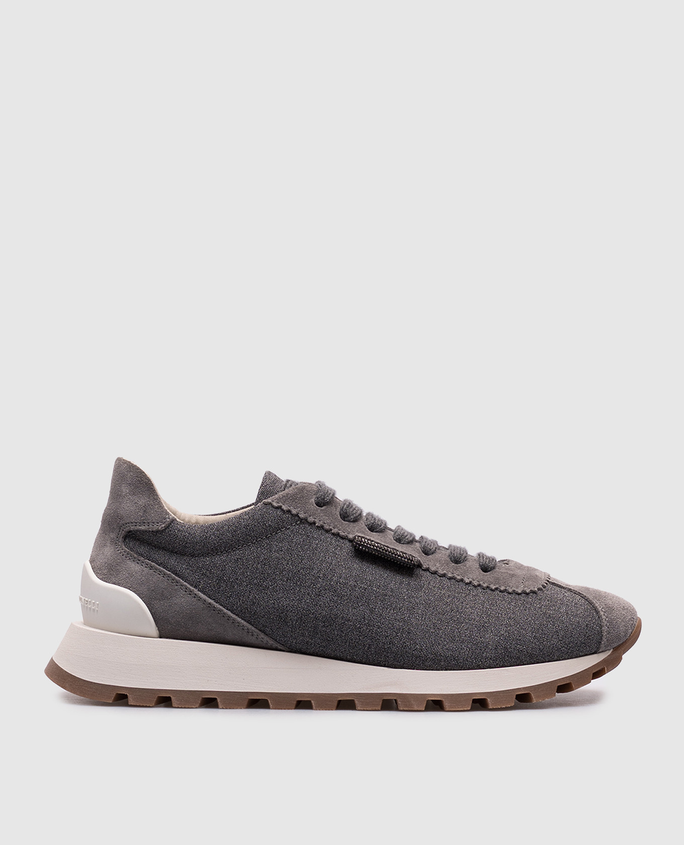 

Gray combination sneakers with a monil chain Brunello Cucinelli, Grey