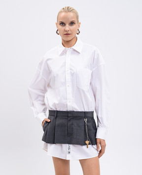 Alexander Wang White double-layered shirt dress 1WC3256791