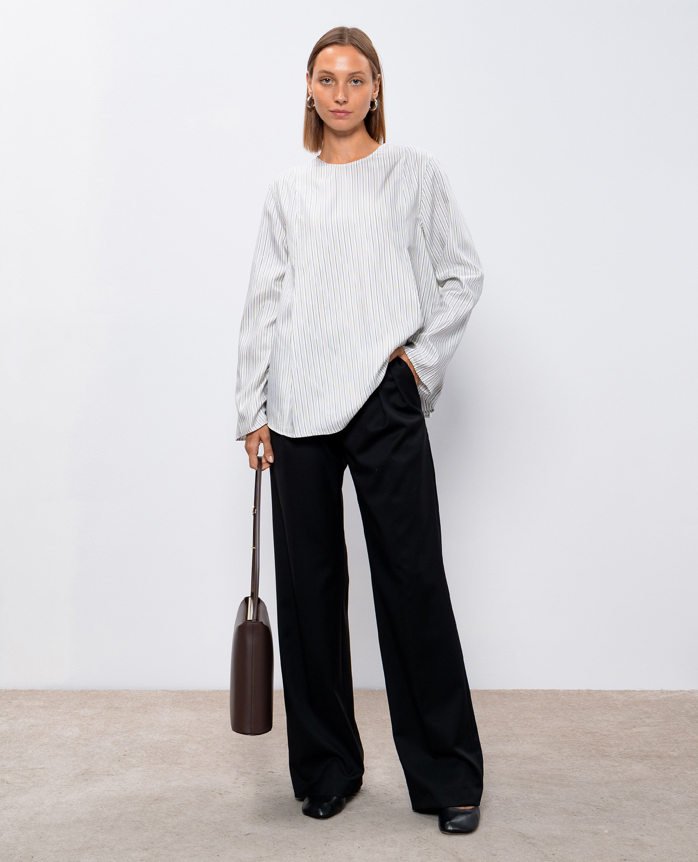 

White striped MARGO blouse Lou Lou Studio