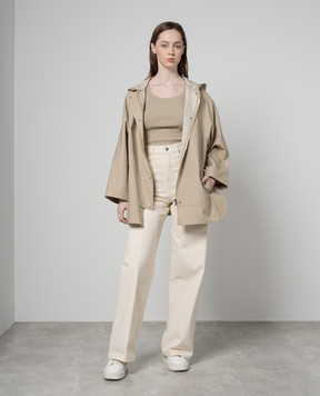 Max Mara Beige ZEMIRA ribbed top ZEMIRA