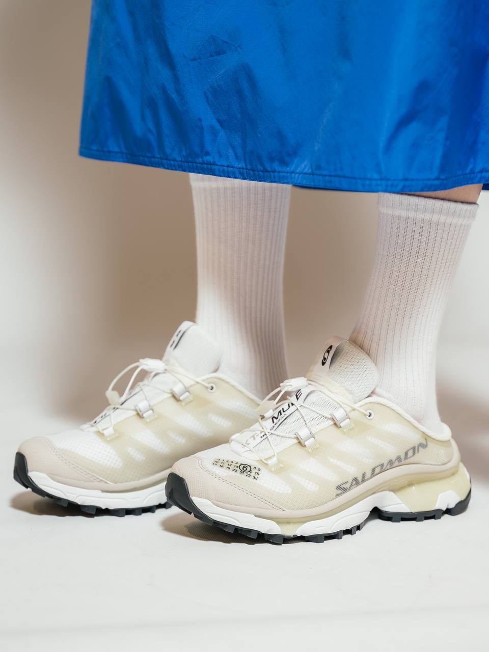 

Beige leather sneakers FEAT Sofie D`Hoore