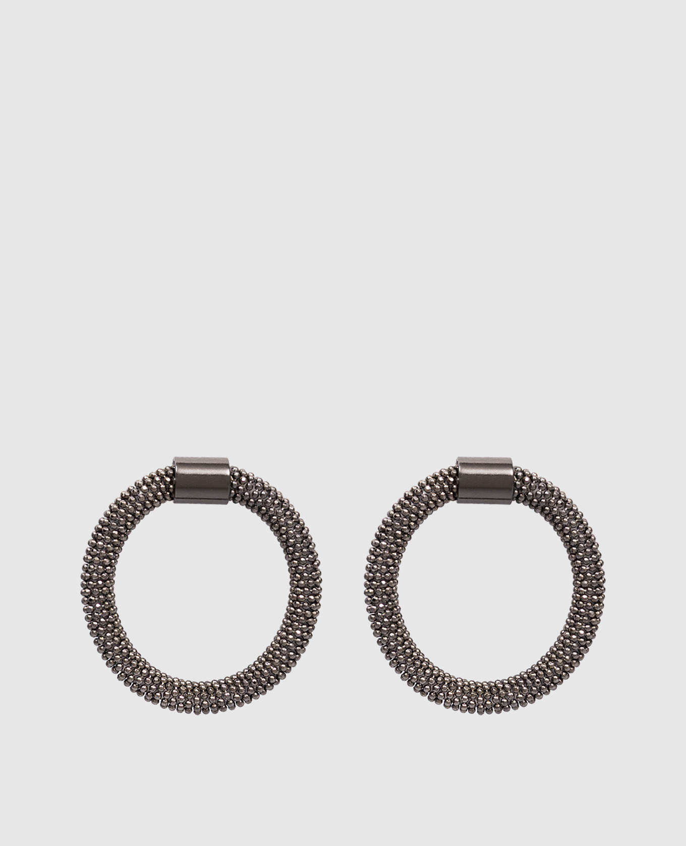 Gray earrings with a monil chain Peserico