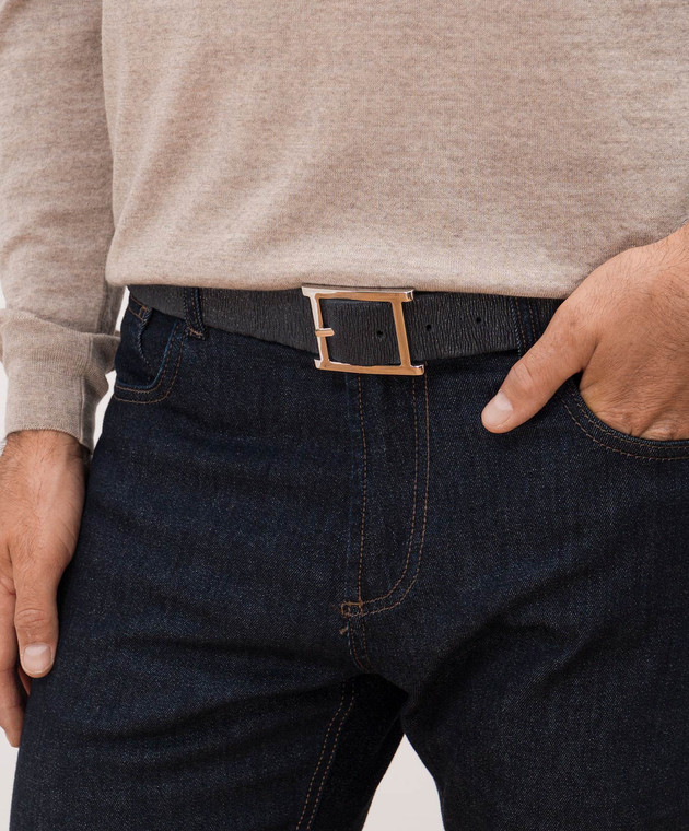 Orciani Double-sided leather belt U08126CDTBN image 2
